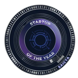 Awards badge by SAICTA for DB Digital Marketing Agency awarded "STARTUP OF THE YEAR 2026" at the annual ICT Excellence Awards.